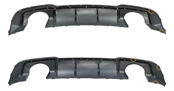 Difusor traseiro RS3 para Audi A3 com ponteiras 17-20 - Image 2