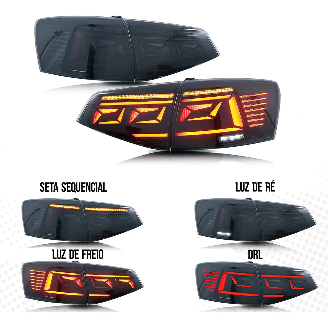 Lanterna jetta mk6..5  passat style smoke 2015 a 2017 - Imagem 4